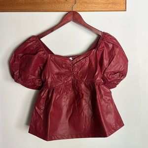 Red Leather Top